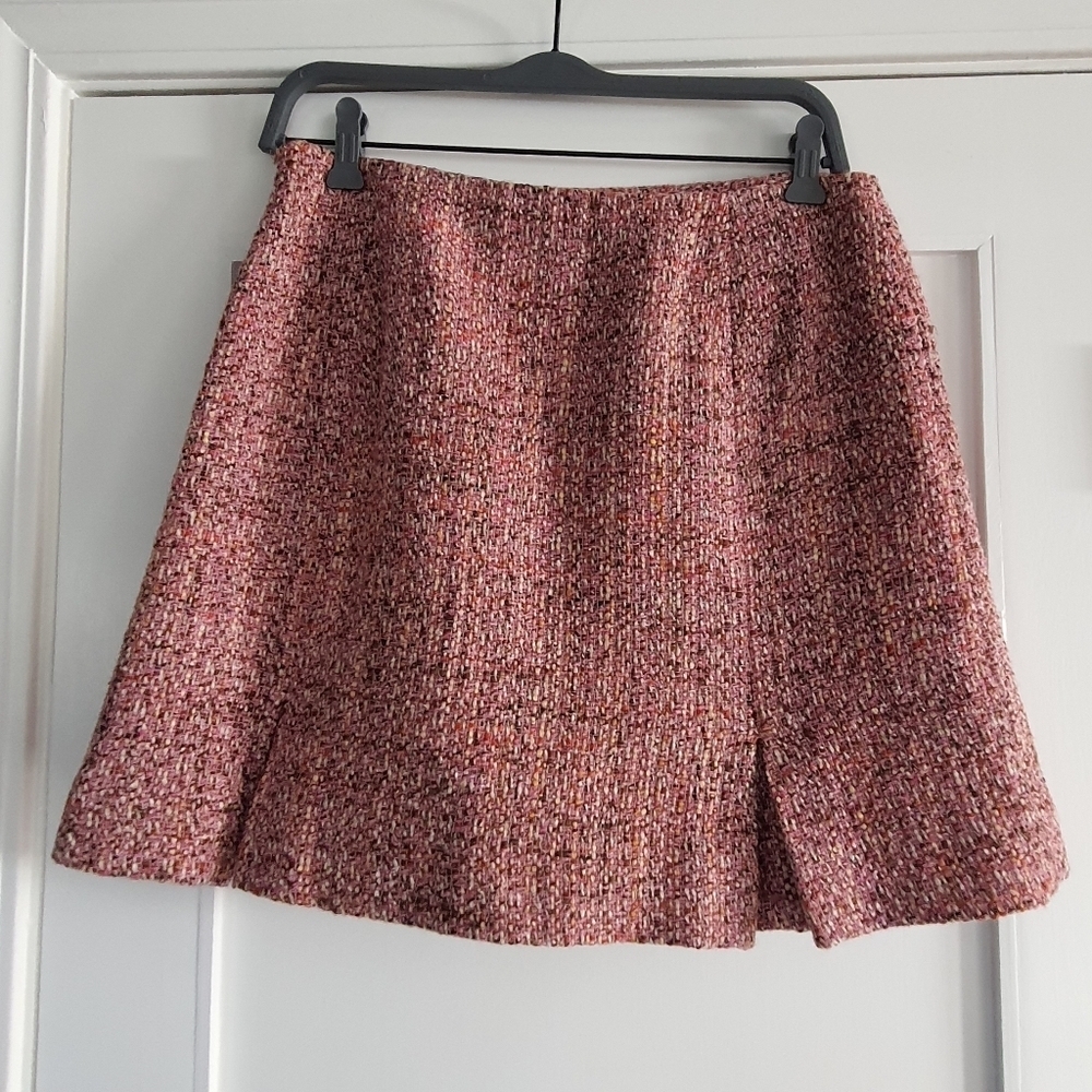 Neiman Marcus Exclusive Pink Tweed Mini Skirt Womens 10 Pink Multi